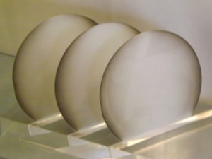 Three silicon wafers