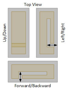 3 separate accelerometers